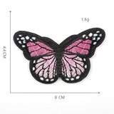 1 Piece Butterfly Sequin Chenille Embroidery Patches Alphabet Iron On