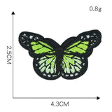 1 Piece Butterfly Sequin Chenille Embroidery Patches Alphabet Iron On