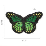 1 Piece Butterfly Sequin Chenille Embroidery Patches Alphabet Iron On