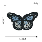 1 Piece Butterfly Sequin Chenille Embroidery Patches Alphabet Iron On