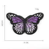 1 Piece Butterfly Sequin Chenille Embroidery Patches Alphabet Iron On