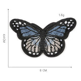 1 Piece Butterfly Sequin Chenille Embroidery Patches Alphabet Iron On