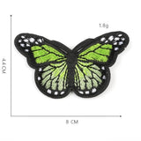 1 Piece Butterfly Sequin Chenille Embroidery Patches Alphabet Iron On