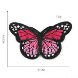 1 Piece Butterfly Sequin Chenille Embroidery Patches Alphabet Iron On