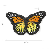 1 Piece Butterfly Sequin Chenille Embroidery Patches Alphabet Iron On