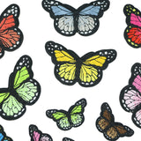 1 Piece Butterfly Sequin Chenille Embroidery Patches Alphabet Iron On