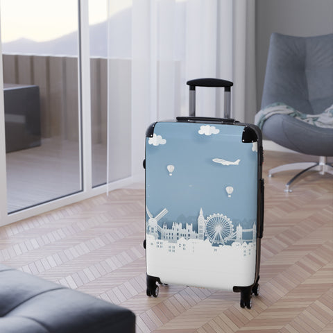 LFO - Luggage Factory - Blue Travels Suitcase