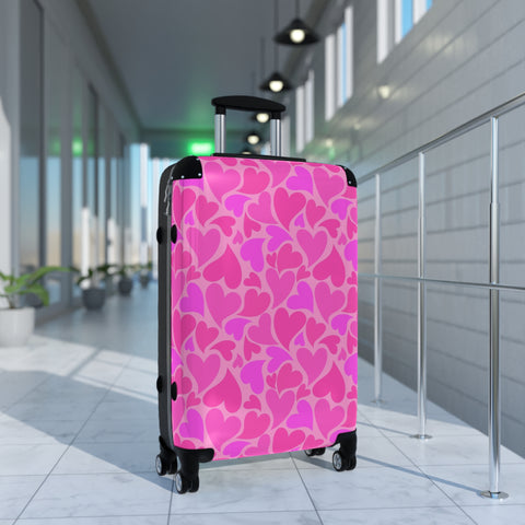 LFO - Pink Fluff heart Shape  - Suitcase