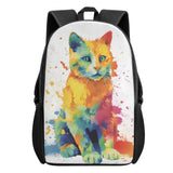 Cat Print  Kids Casual School Backpack
