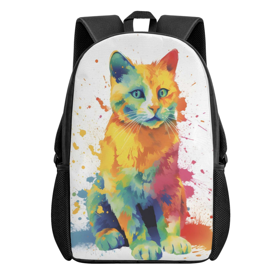 Cat Print  Kids Casual School Backpack