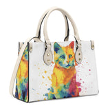 Cat Print  Luxury Women PU Handbag With Shoulder Strap