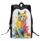 Cat Print  Kids Casual School Backpack