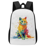 Cat Print  17 Inch Laptop Backpack