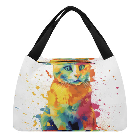 Cat Print  Portable Tote Lunch Bag