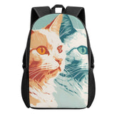 Cat Print  Kids Casual School Backpack