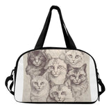 Cat Print  Travel Luggage Bag