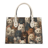 Cat Print  Luxury Women PU Handbag