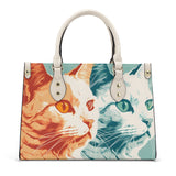 Cat Print  Luxury Women PU Handbag