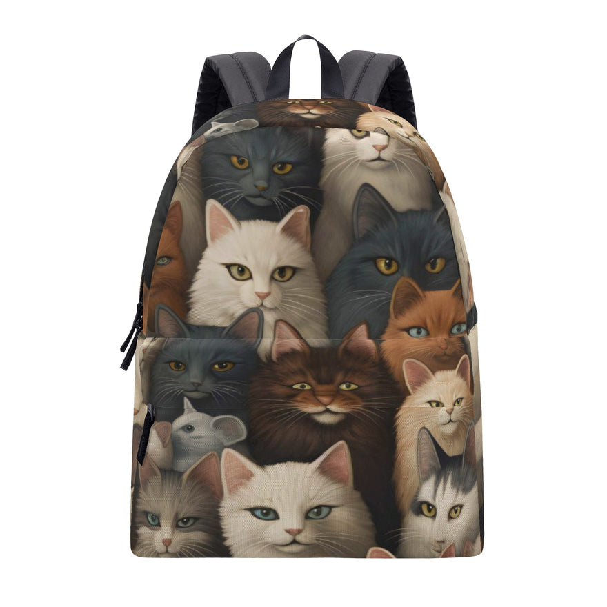 Cat Print All-Over Print Backpack