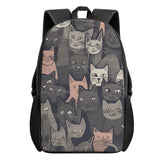 Cat Print  Kids Casual School Backpack