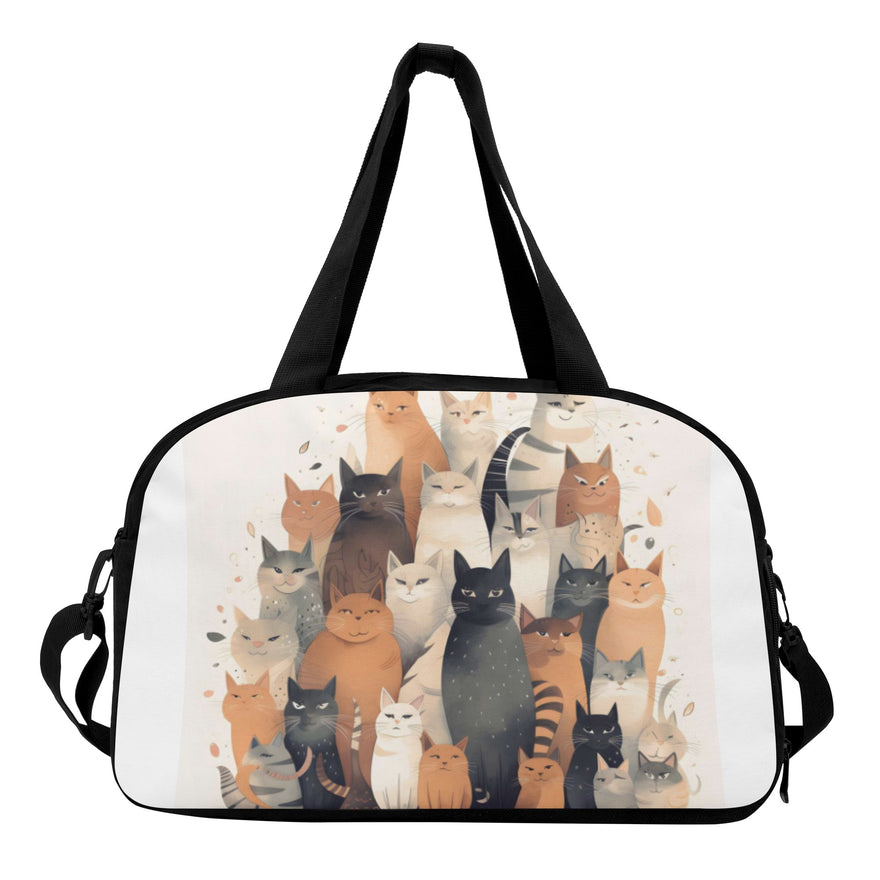 Cat Print  Travel Luggage Bag