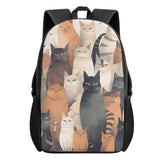 Cat Print  Kids Casual School Backpack