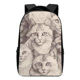 Cat Print  Laptop Backpack