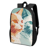 Cat Print  Kids Casual School Backpack