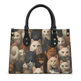 Cat Print  Luxury Women PU Handbag