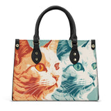 Cat Print  Luxury Women PU Handbag