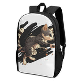 Cat Print  Kids Casual School Backpack