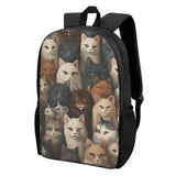 Cat Print  Kids Casual School Backpack