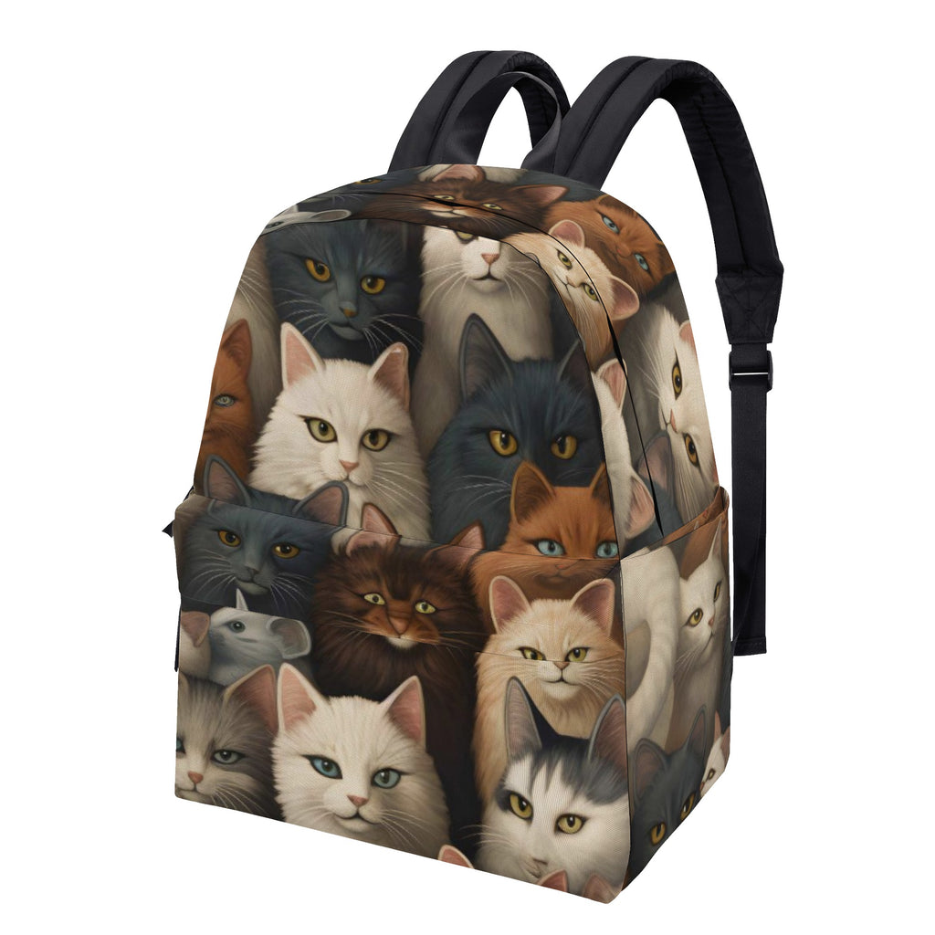 Cat Print All-Over Print Backpack
