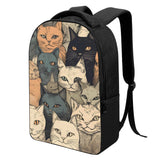 Cat Print  Laptop Backpack