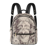 Cat Print  Casual PU Backpack