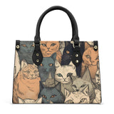 Cat Print  Luxury Women PU Handbag