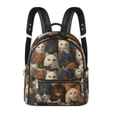 Cat Print  Casual PU Backpack
