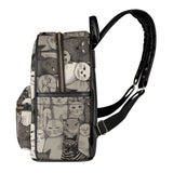 Cat Print  Casual PU Backpack