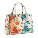 Cat Print  Luxury Women PU Handbag