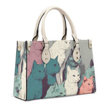 Cat Print  Luxury Women PU Handbag