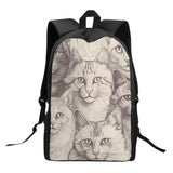 Cat Print  Kids Casual School Backpack