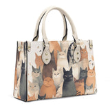 Cat Print  Luxury Women PU Handbag