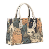 Cat Print  Luxury Women PU Handbag