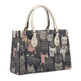 Cat Print  Luxury Women PU Handbag