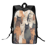 Cat Print  Kids Casual School Backpack