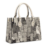 Cat Print  Luxury Women PU Handbag