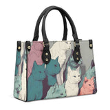 Cat Print  Luxury Women PU Handbag