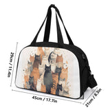 Cat Print  Travel Luggage Bag