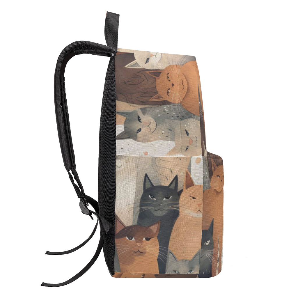 Cat Print All-Over Print Backpack