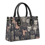 Cat Print  Luxury Women PU Handbag